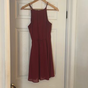 Wine red dress